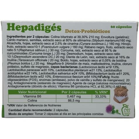 HEPADIGES DETOX-PROBIOTIC 60 CAPSULAS DIS