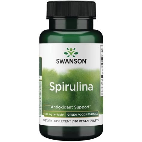 SPIRULINA 180 TABLETAS 500 MG VEGGIE STYLE