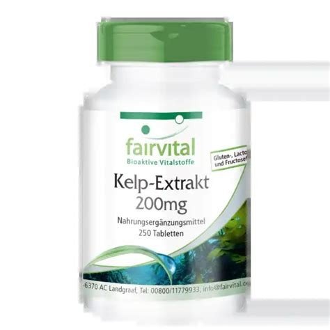EXTRACTO ALGA KELP 200 MG FAIRVITAL 250 TABLETAS