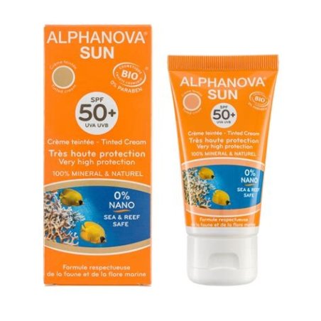 PROTECTOR SOLAR BIO SPF 50 + COLOR MEDIUM ALPHANOVA SUN 50 G