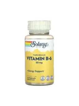 VITAMINA B-6, 50MG 60 CAPSULAS SOLARAY