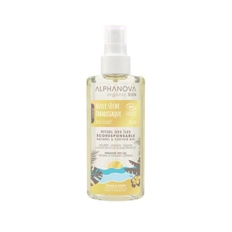 ACEITE SECO PARADISE 125 ML ALPHANOVA SUN MONOI TAHITI Y ACEITE DE ARGAN