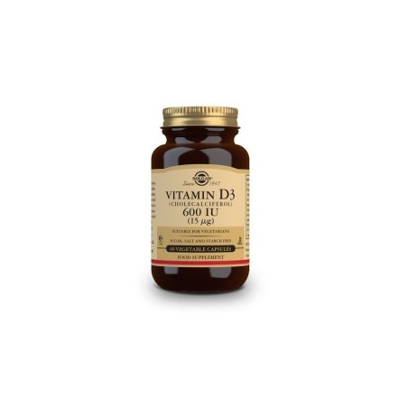 VITAMINA D3 600UI (15MCG) 60 CAPSULAS SOLGAR