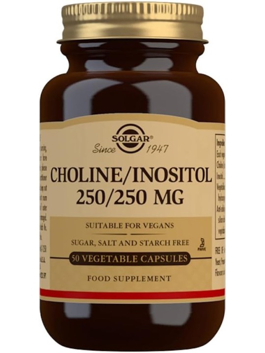 COLINA + INOSITOL  250/250MG  50 CAPSULAS SOLGAR