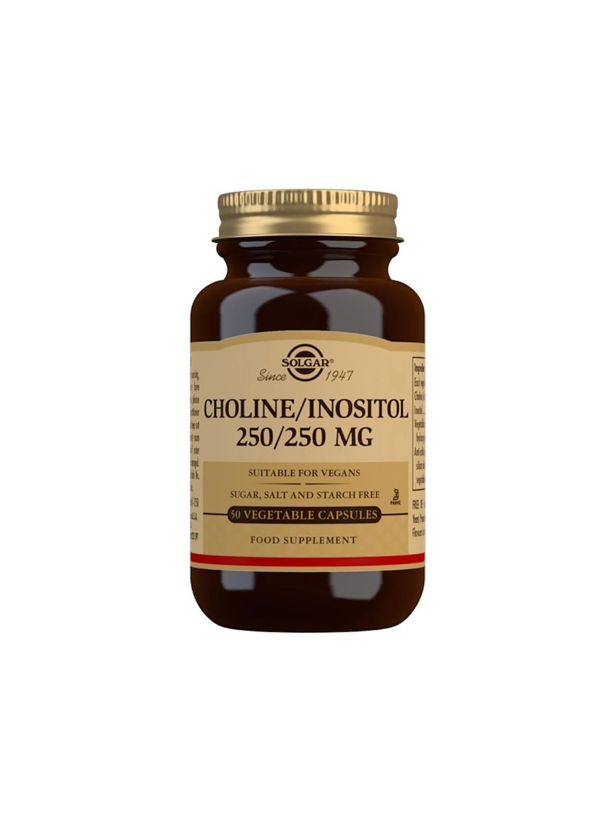 COLINA + INOSITOL  250/250MG  50 CAPSULAS SOLGAR