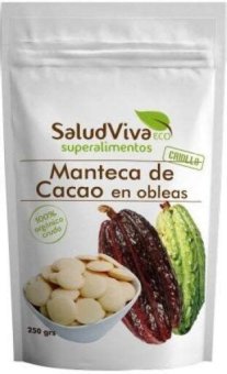 MANTECA DE CACAO EN OBLEAS 250GRS. ECO SALUDVIVA (GRANEL)
