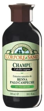CHAMPU HENNA PALO CAMPECHE 300 ML NEGRO CORPORE SANO