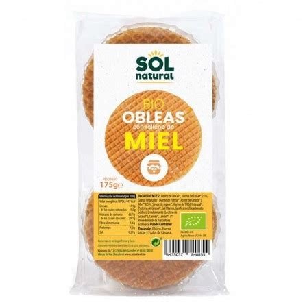 OBLEAS MIEL BIO SOL NATURAL 175 GR 6 UNIDADES