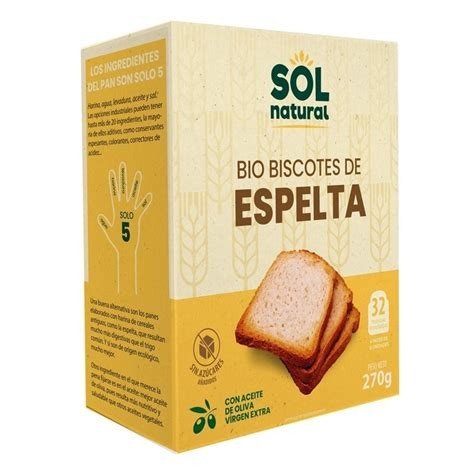 BISCOTE ESPELTA 270 GRS BIO SOL NATURAL