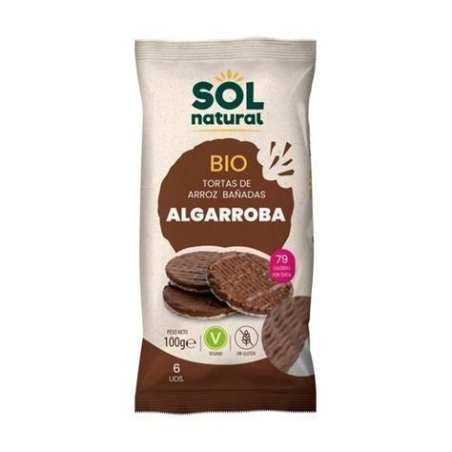 TORTITAS ARROZ ALGARROBA SOL NATURAL 100 G