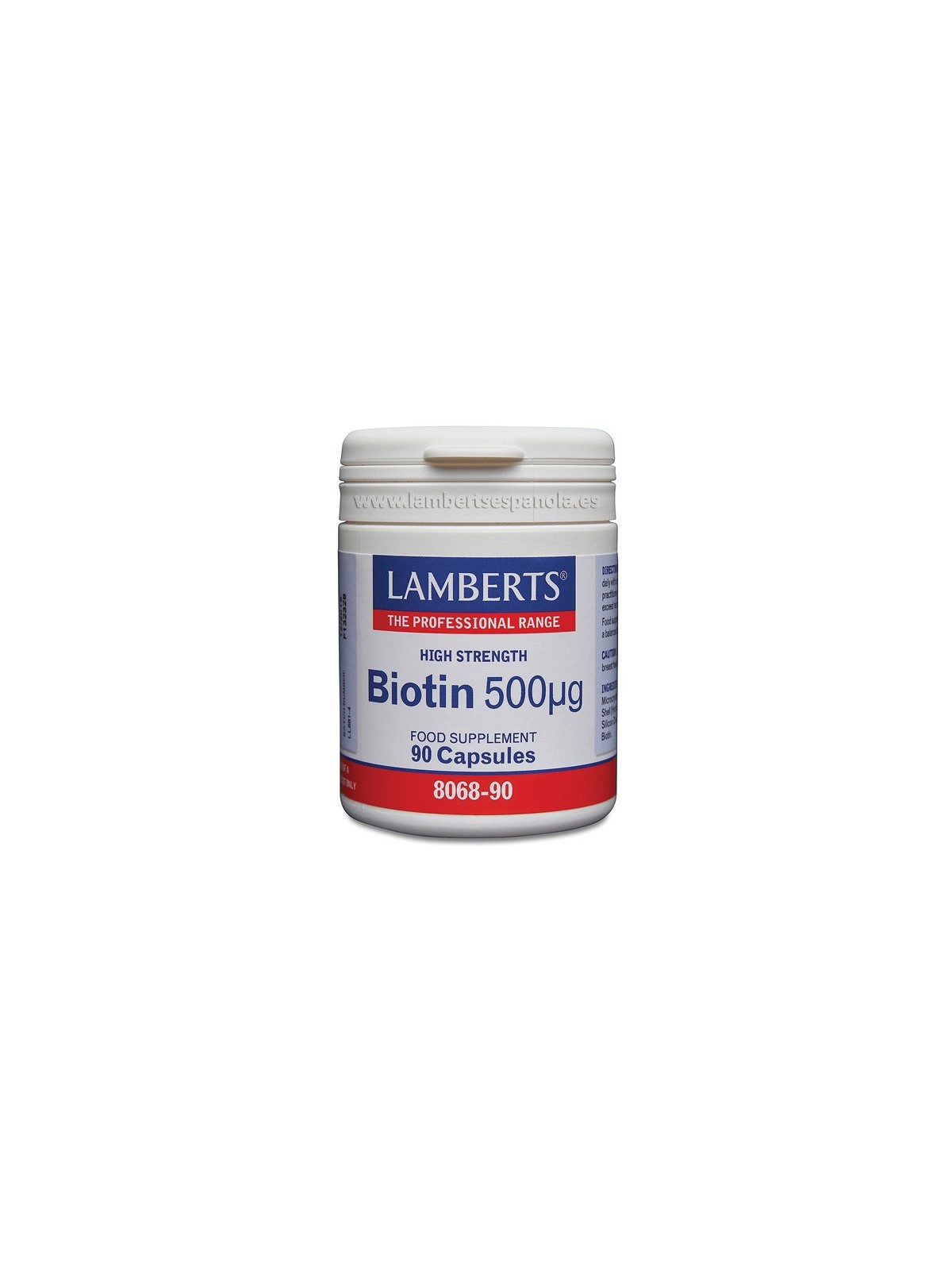 BIOTINA 500 MCG 90 CAPSULAS LAMBERTS