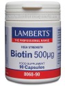 BIOTINA 500 MCG 90 CAPSULAS LAMBERTS