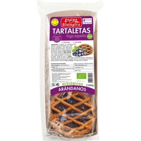 TARTALETAS ARANDANOS ESPIGA BIOLOGICA 200 G BIO