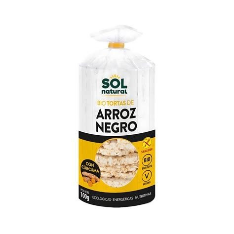 TORTAS ARROZ NEGRO Y CURCUMA SOL NATURAL 100 G