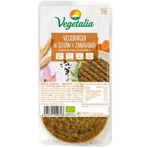VEGEBURGUER SEITAN ZANAHORIA 160 GR VEGETALIA