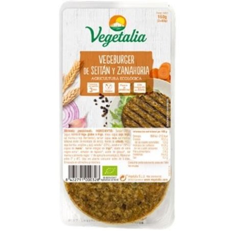 VEGEBURGUER SEITAN ZANAHORIA 160 GR VEGETALIA