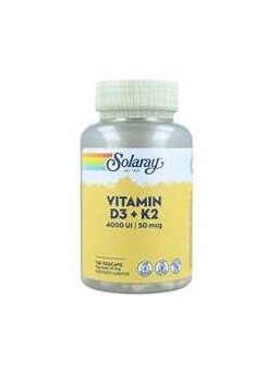 VITAMIN D3 Y K2 4000UI 120 CAPSULAS SOLARAY