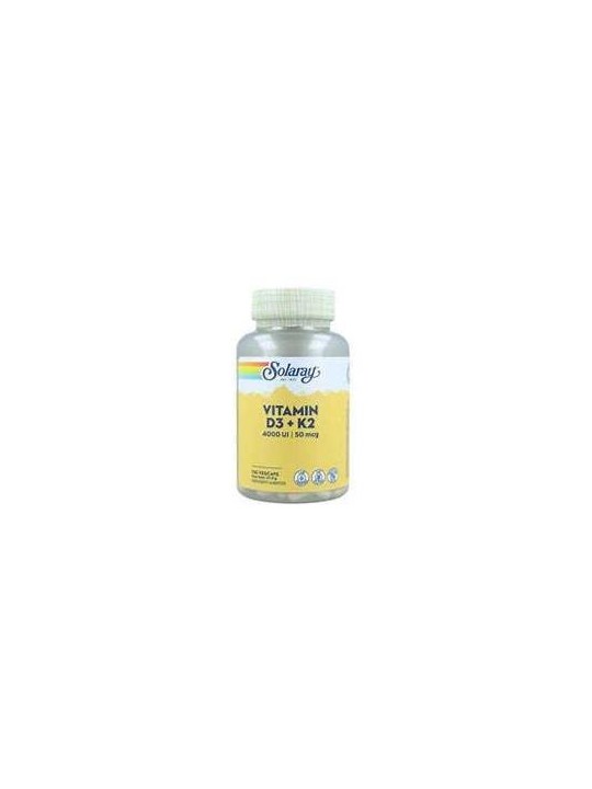 VITAMIN D3 Y K2 4000UI 120 CAPSULAS SOLARAY