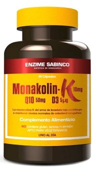 MONAKOLIN-K10MG Q10 50 MG D3 5 MCG 30 CAPSULAS
