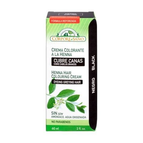 CREMA COLORANTE A LA HENNA NEGRO 60 ML CORPORE SANO