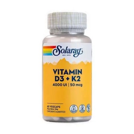 VITAMINA D3 K2 60 CAPSULAS SOLARAY