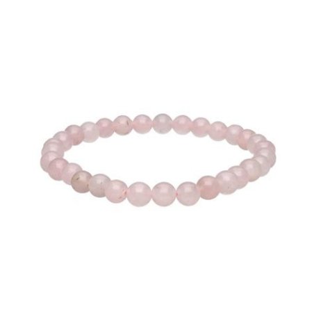 PULSERA DE CUARZO ROSA BOLAS