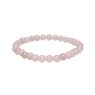 PULSERA DE CUARZO ROSA BOLAS