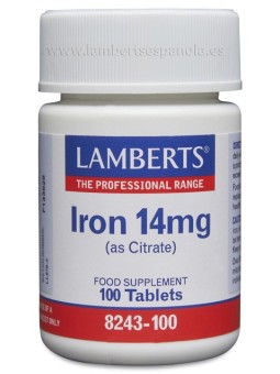 CITRATO DE HIERRO 100 TABLETAS 14MG LAMBERTS