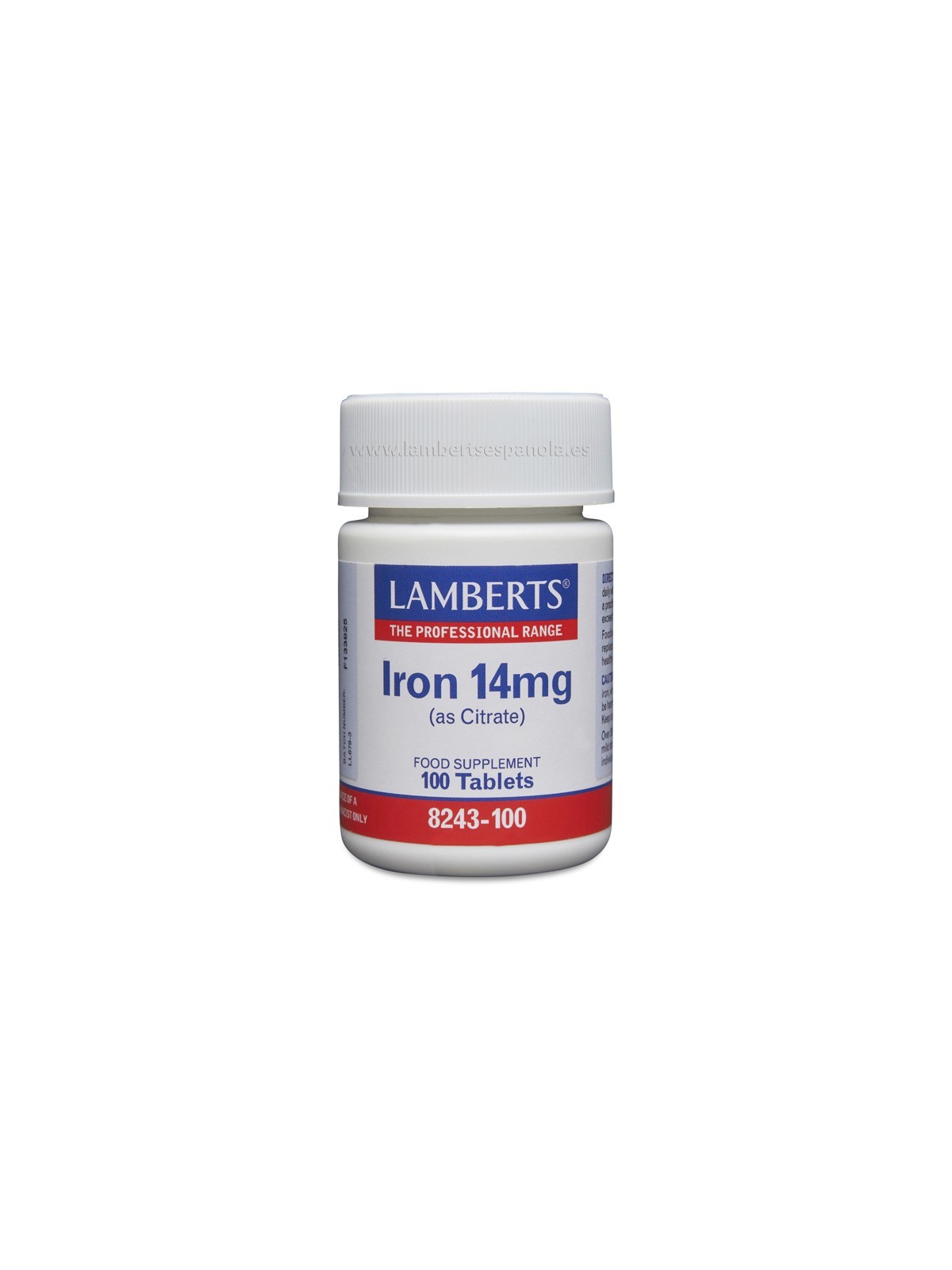 CITRATO DE HIERRO 100 TABLETAS 14MG LAMBERTS