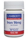 CITRATO DE HIERRO 100 TABLETAS 14MG LAMBERTS