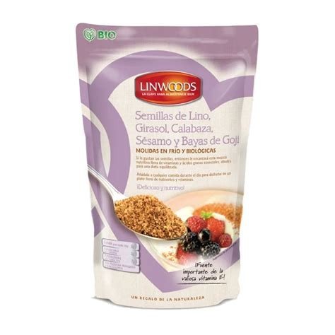 SEMILLAS LINO GOJI GIRASOL SESAMO Y CALABAZA 425GR LINWOODS