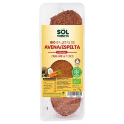 GALLETAS DE AVENA/ESPELTA Y AGAVE ZANAHORIA Y COCO SOL NATURAL