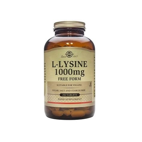 L-LISINA 1000MG. 250 COMPRIMIDOS SOLGAR