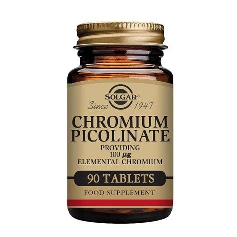 PICOLINATO DE CROMO SOLGAR 100 MG 90 COMPRIMIDOS