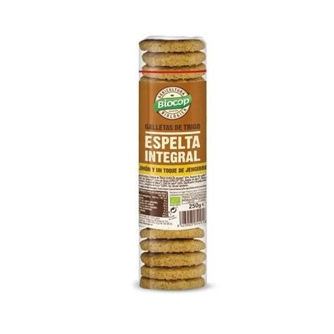 GALLETA ESPELTA JENGIBRE LIMON 250G BIOCOP