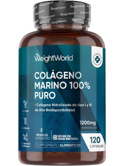 COLAGENO MARINO PURO 1200 MG 120 CAPSULAS WEIGHTWORLD