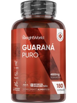GUARANA PURO 4800 MG 180 CAPSULAS WEIGHTWORLD