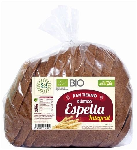 PAN RUSTICO DE ESPELTA INTEGRAL BIO 350 GR