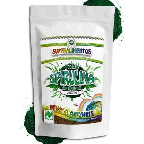 SPIRULINA POLVO VEGANA MUNDO ARCOIRIS