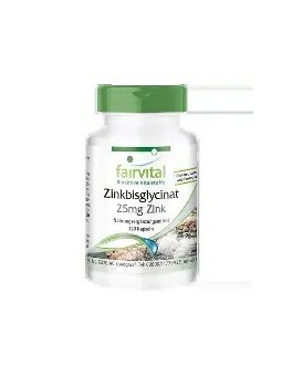 Bisglicinato zinc 25 mg 120 capsulas fairvital