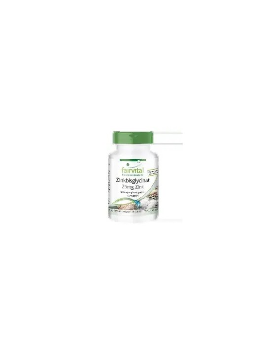 Bisglicinato zinc 25 mg 120 capsulas fairvital