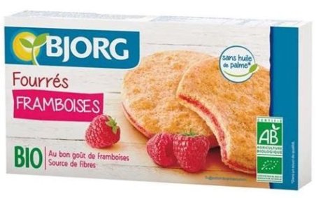 GALLETAS RELLENAS DE FRAMBUESA 175 G BJORG