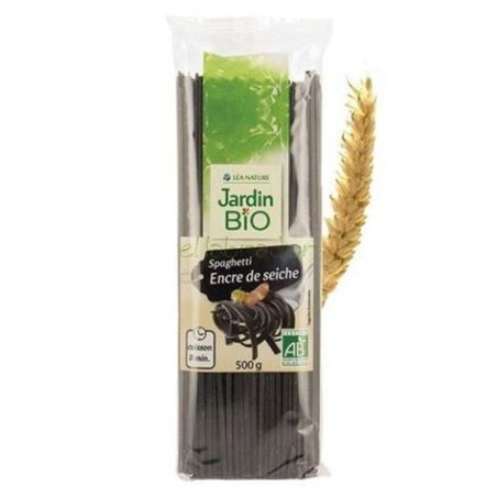SPAGUETTI CON TINTA DE CALAMAR 500 GR JARDIN BIO