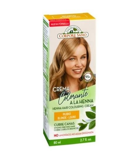 CREMA COLORANTE A LA HENNA CUBRE CANAS-RUBIO 60 ML. CORPORE SANO