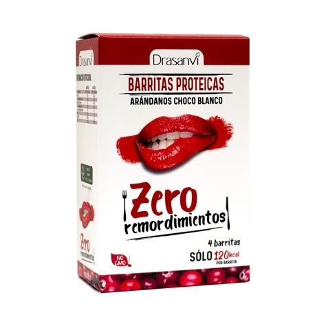 CAJA 4 BARRITAS PROTEICA ARANDANO CHOCOLATE BLANCO DRASANVI