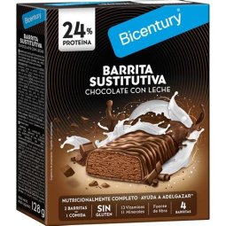 CAJA 4 BARRITAS SUSTITUTIVA CHOCO