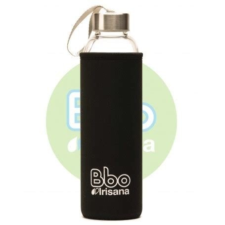 BOTELLA VIDRIO/NEOPRENO 550ML BBO IRISANA NEGRO