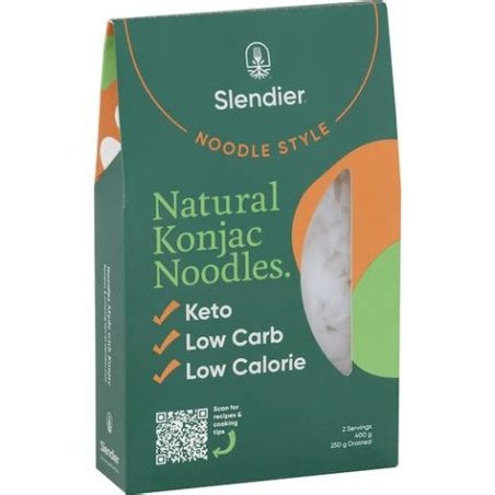 NOODLE PASTA DE KONJAC O SHIRATAKI ESTILO FIDEO 400GR SLENDIER