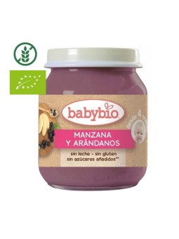 BABYBIO POTITO MANZANA ARANDANO 130 GR.