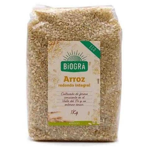 ARROZ INTEGRAL REDONDO 1 KG. BIOGRA ECOLOGICO